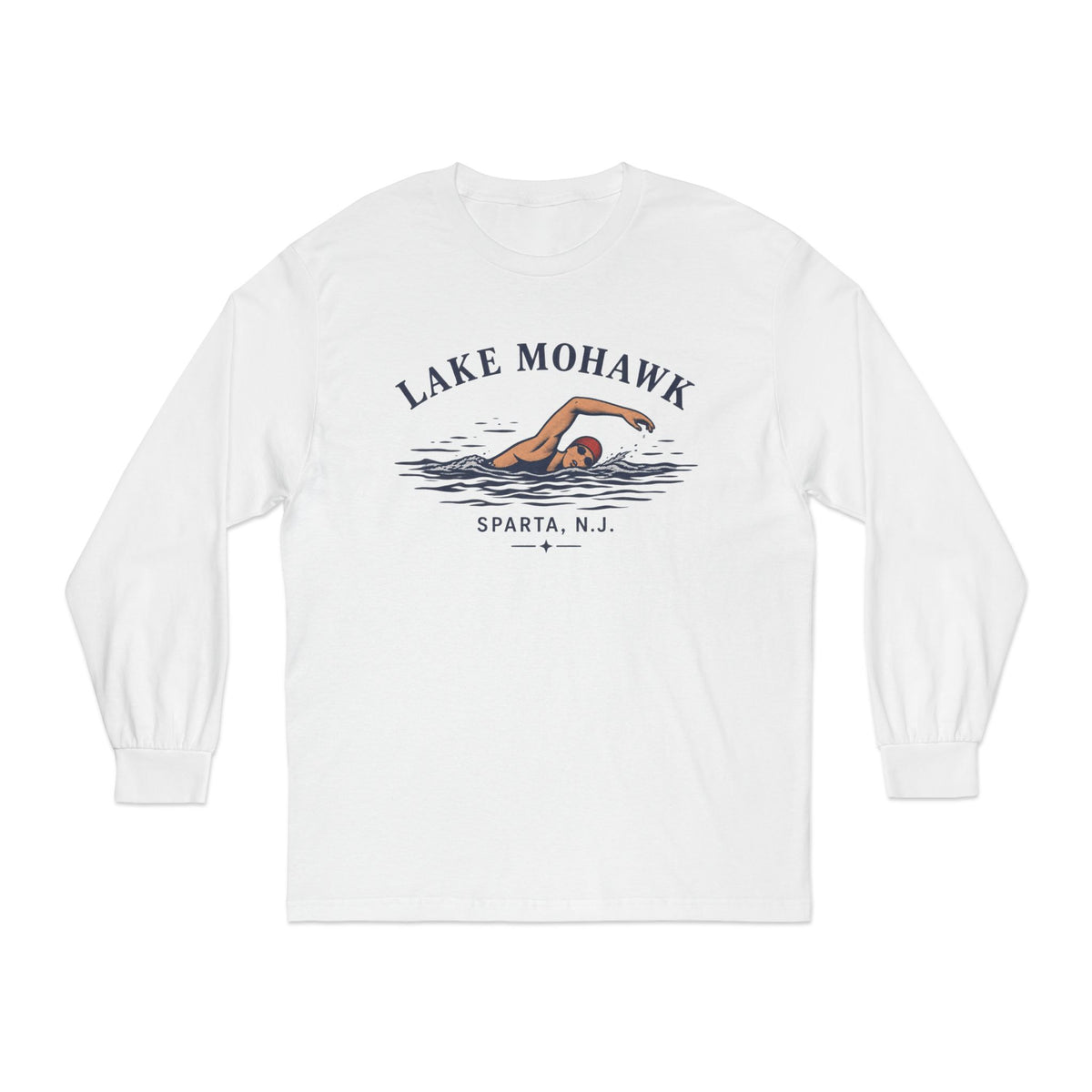 Lake Mohawk Swimming Long Sleeve - Shop Lake Mohawk - White / S
