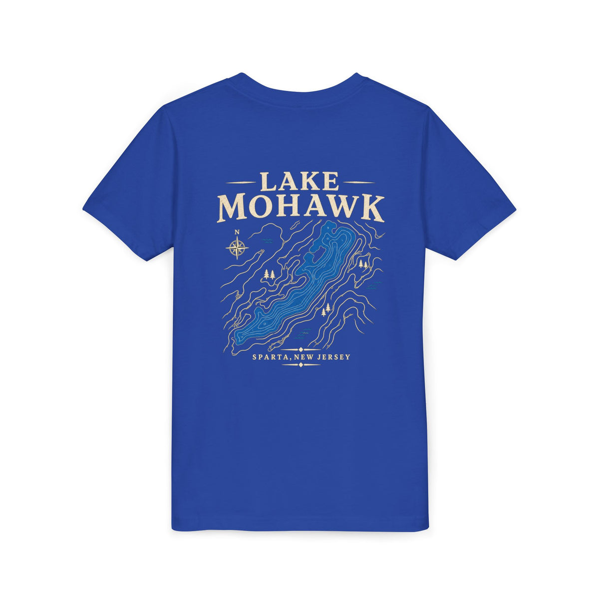 Lake Mohawk Lake Map Youth T-Shirt - Shop Lake Mohawk
