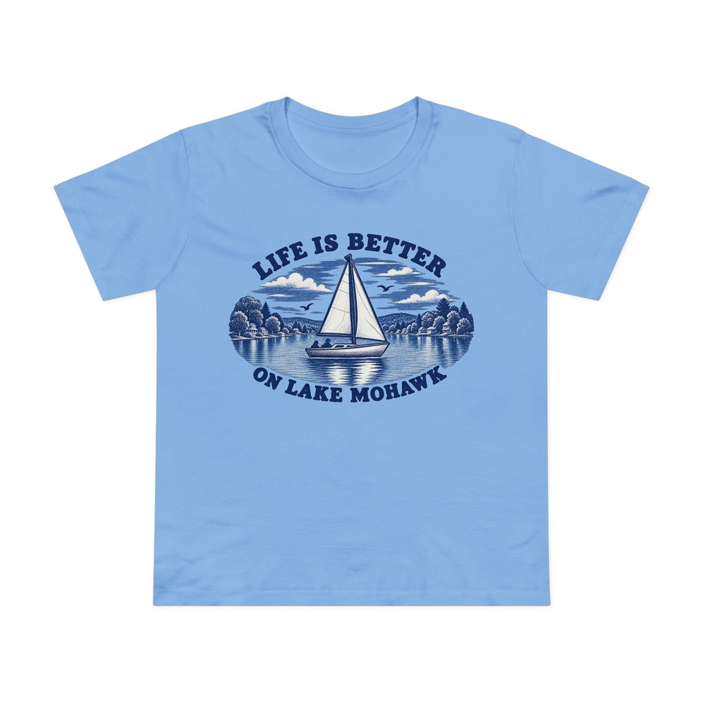 Life Is Better on Lake Mohawk T-Shirt - Shop Lake Mohawk - Carolina Blue / XS