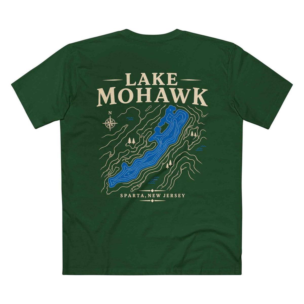 Lake Mohawk Sparta Map Tee