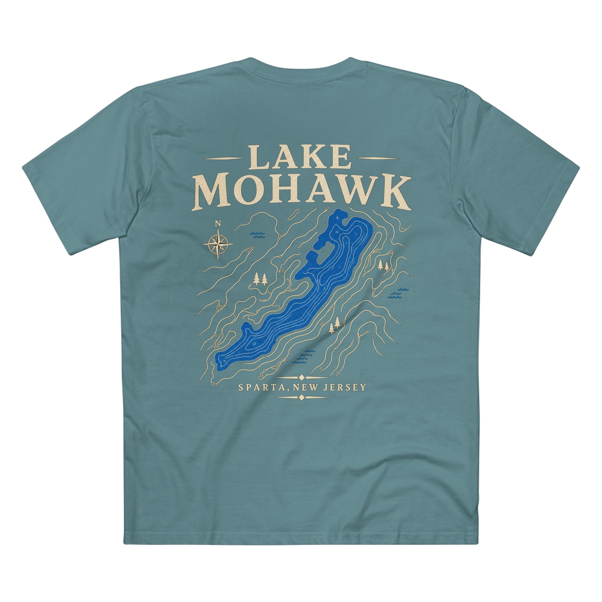 Lake Mohawk Sparta Map Tee