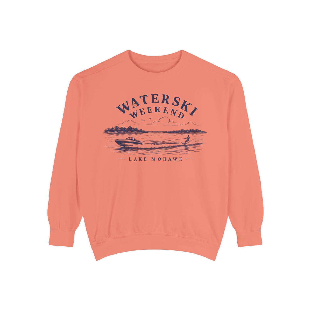 Waterski Weekend Crewneck - Shop Lake Mohawk - Terracotta / S