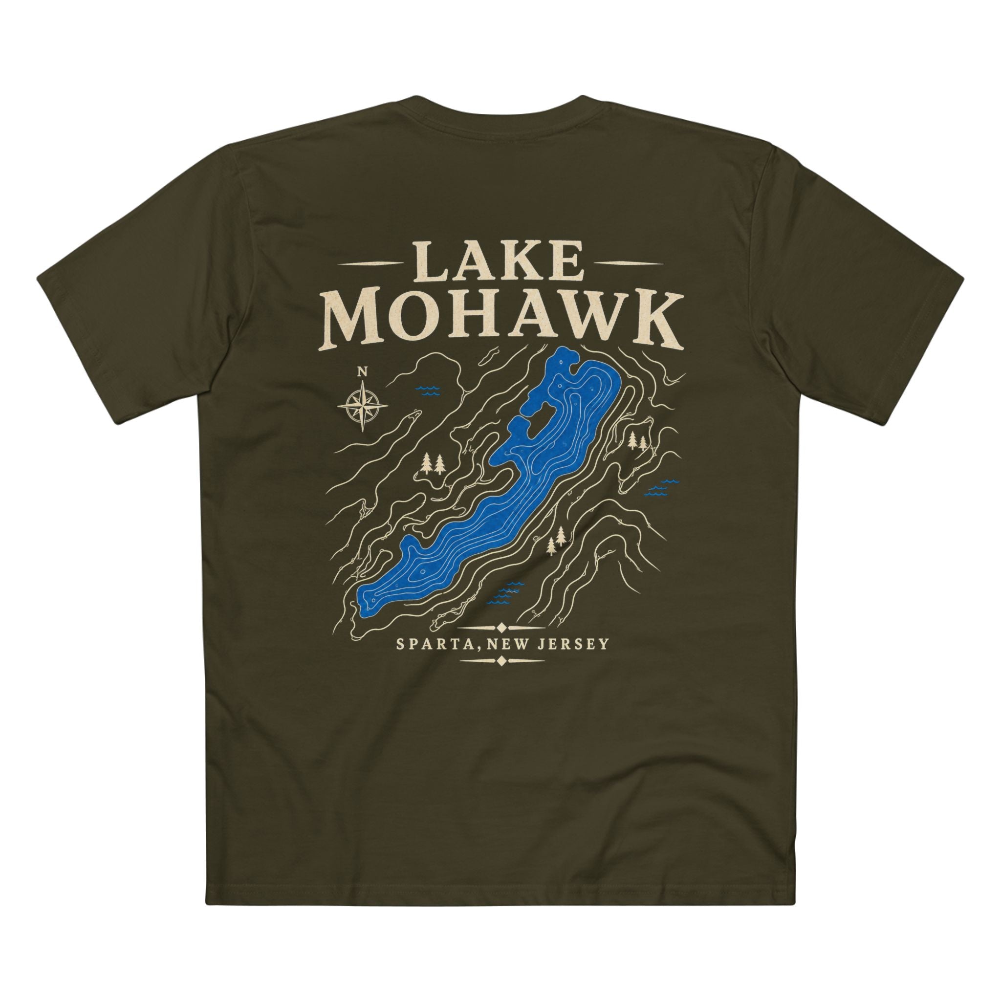 Lake Mohawk Sparta Map Tee