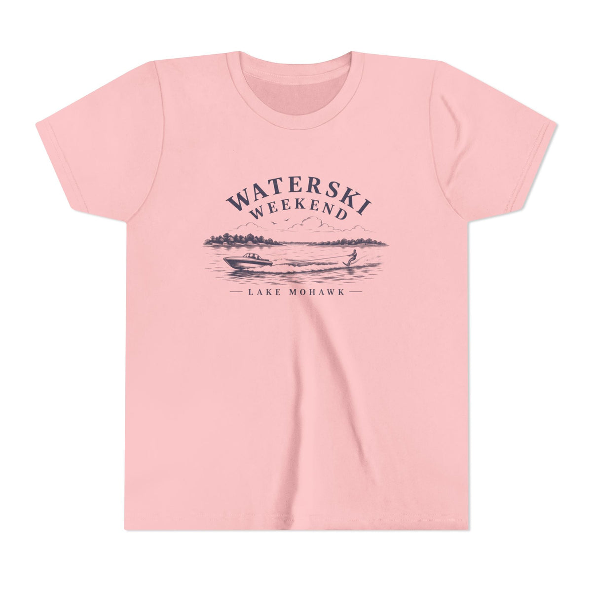 Youth Waterski Weekend Tee - Shop Lake Mohawk - S / Pink