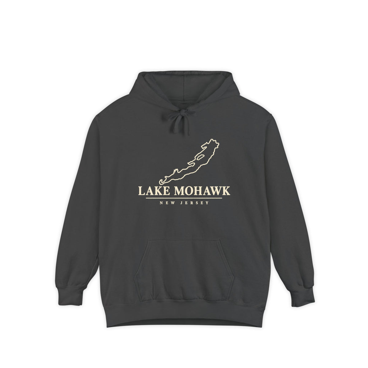 Lake Mohawk Lake Map Hoodie - Shop Lake Mohawk - Pepper / S