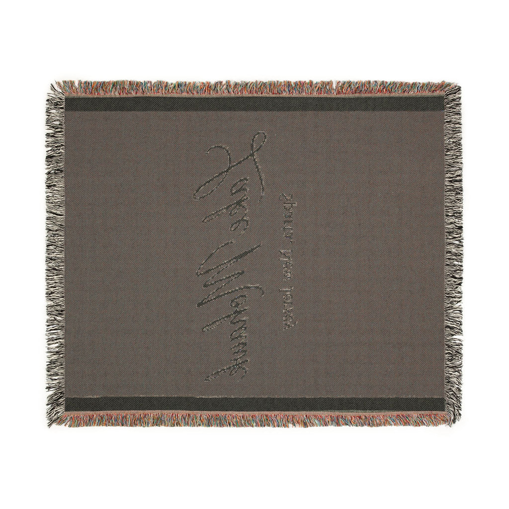 Custom Script Woven Blanket