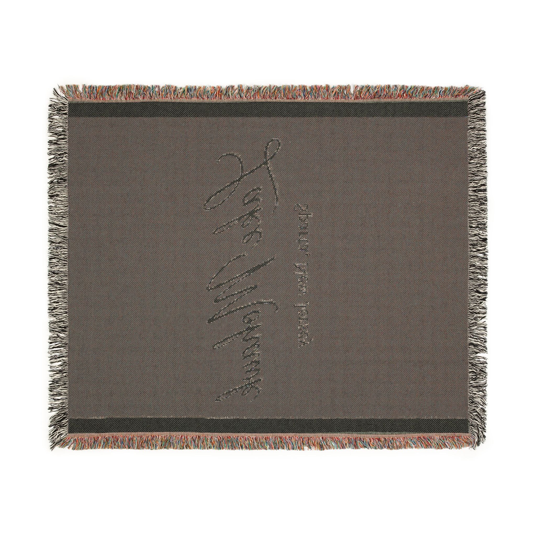 Custom Script Woven Blanket