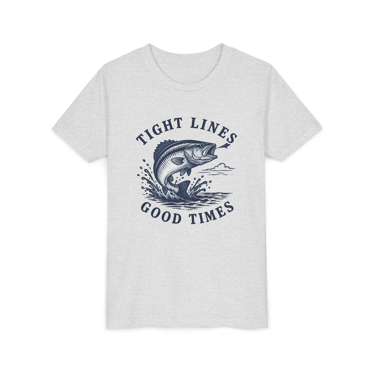 Youth Fishing T-Shirt – "Tight Lines Good Times" - Shop Lake Mohawk