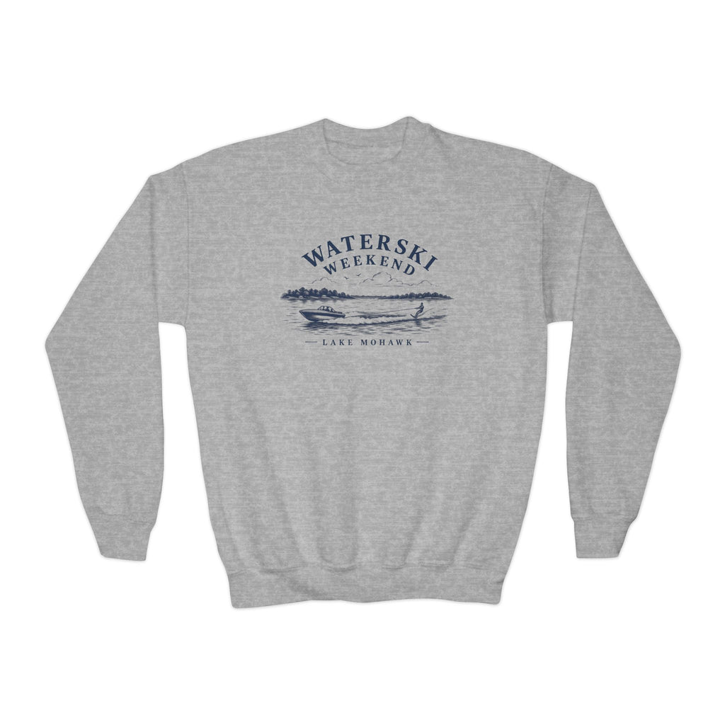 Youth Waterski Weekend Crewneck - Shop Lake Mohawk - Sport Grey / XS