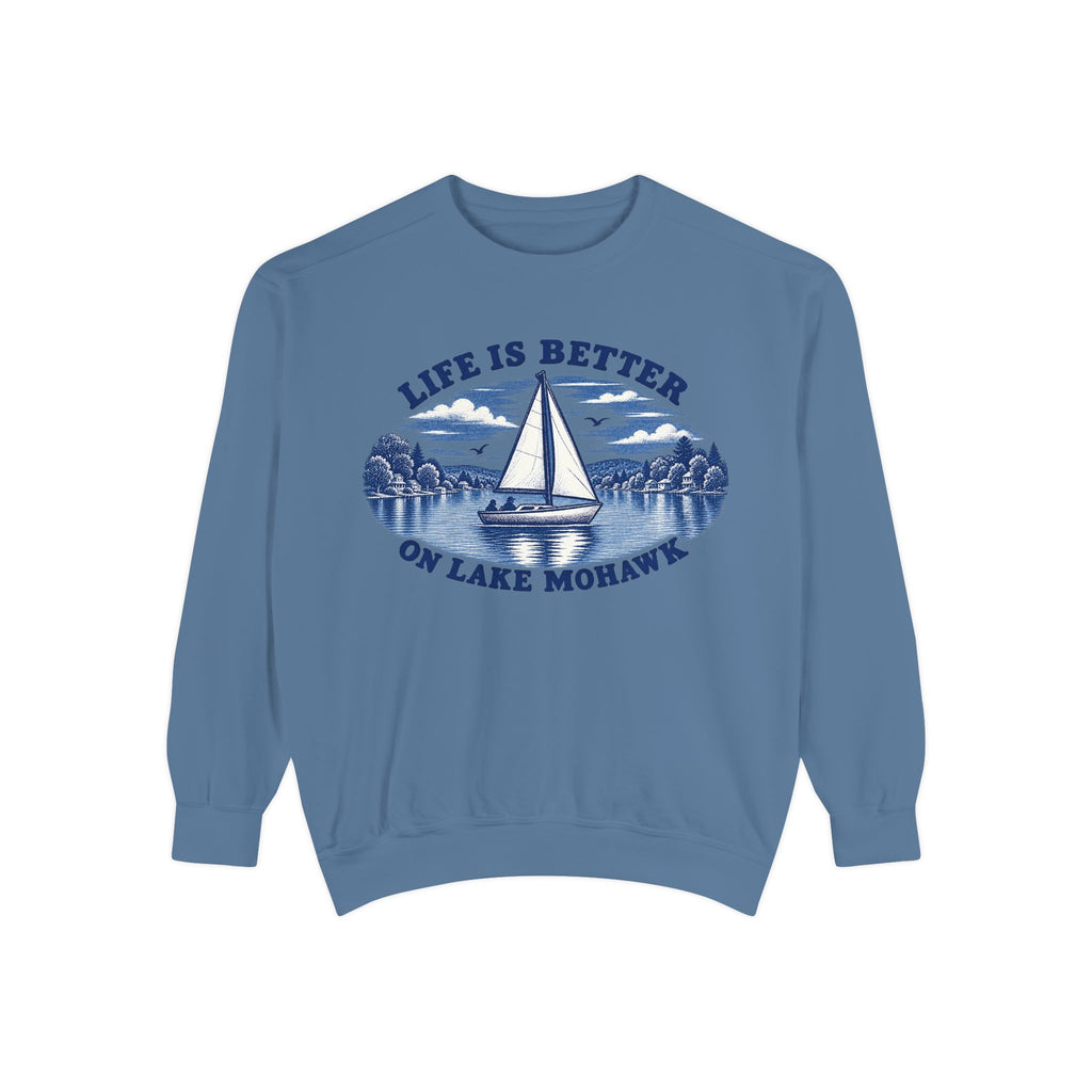 Lake Life Crewneck - Shop Lake Mohawk - Blue Jean / S