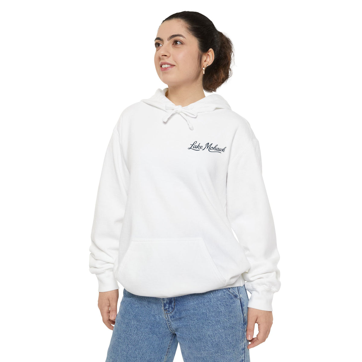 Lake Mohawk Script Chest Logo Hoodie - Shop Lake Mohawk