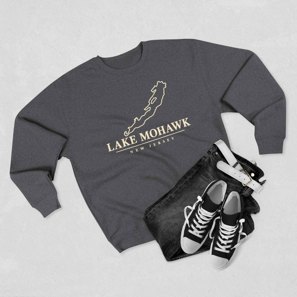 Lake Mohawk Lake Map Crewneck