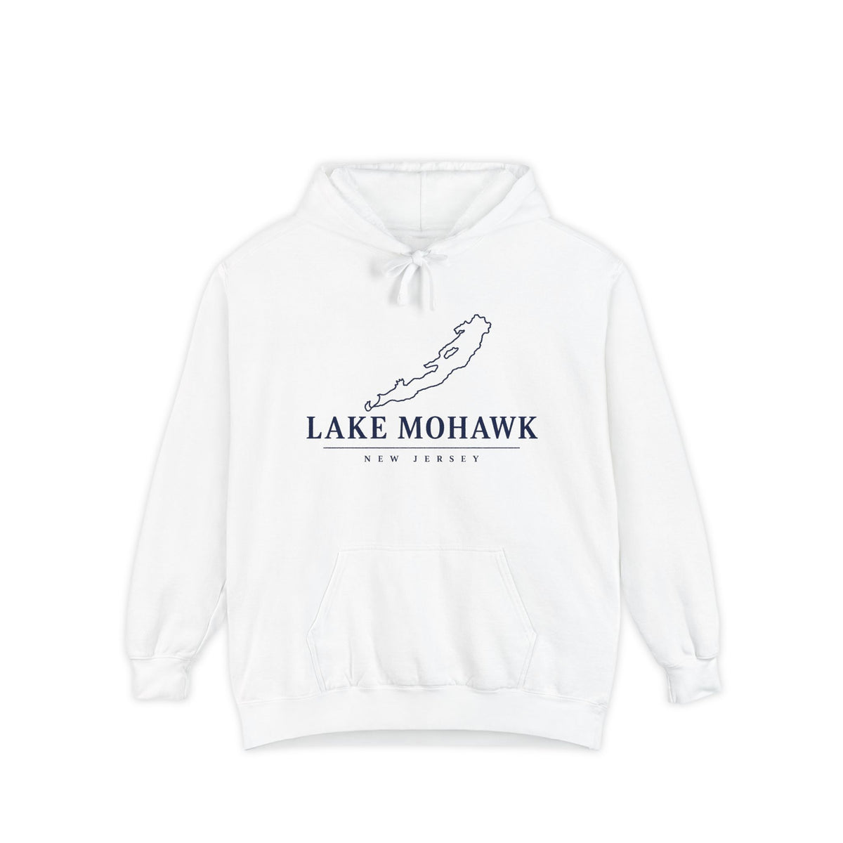 Lake Mohawk Lake Map Hoodie - Shop Lake Mohawk - White / S