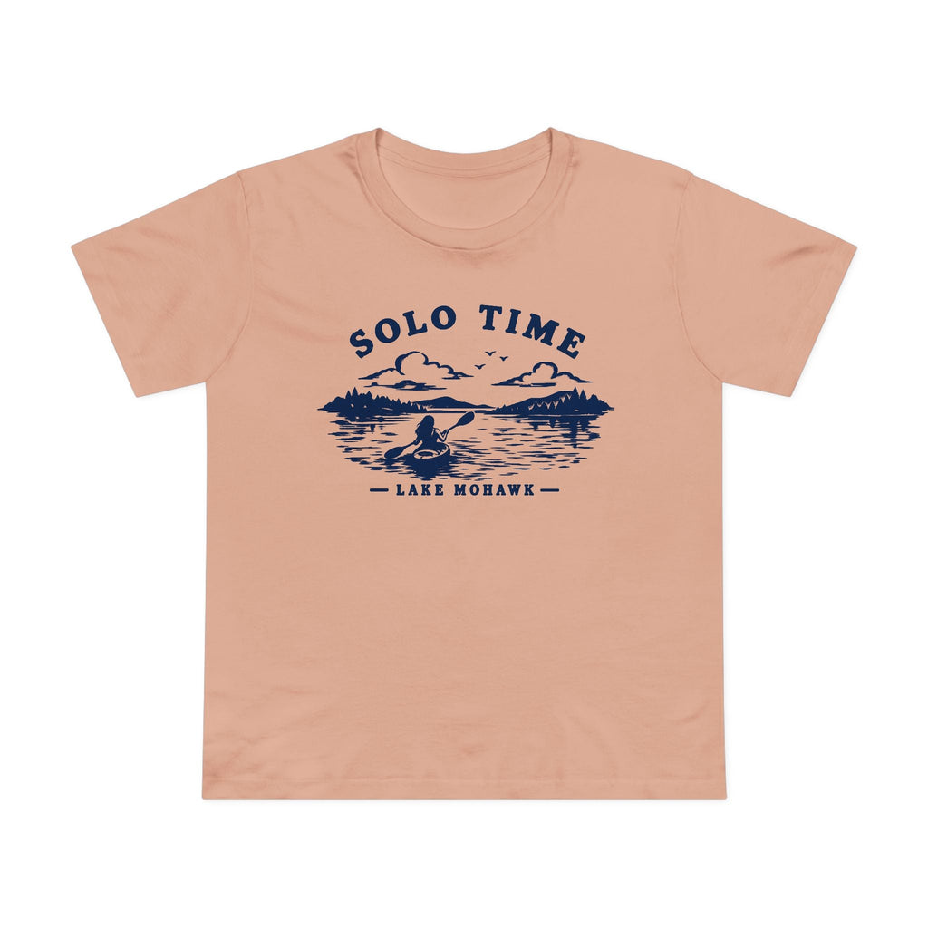 Solo Time Lake Tee — Women’s Kayaking Graphic T-Shirt - Shop Lake Mohawk - XS / Pale Pink