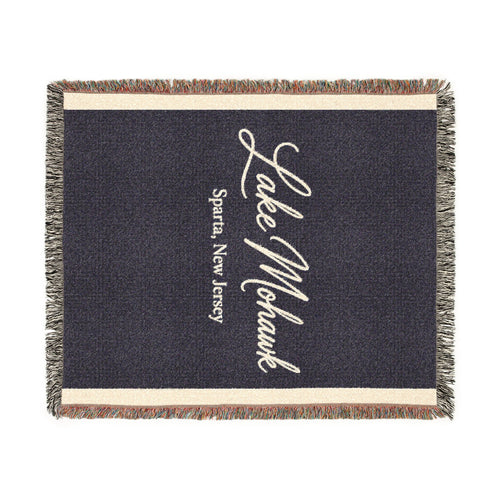 Custom Script Woven Blanket