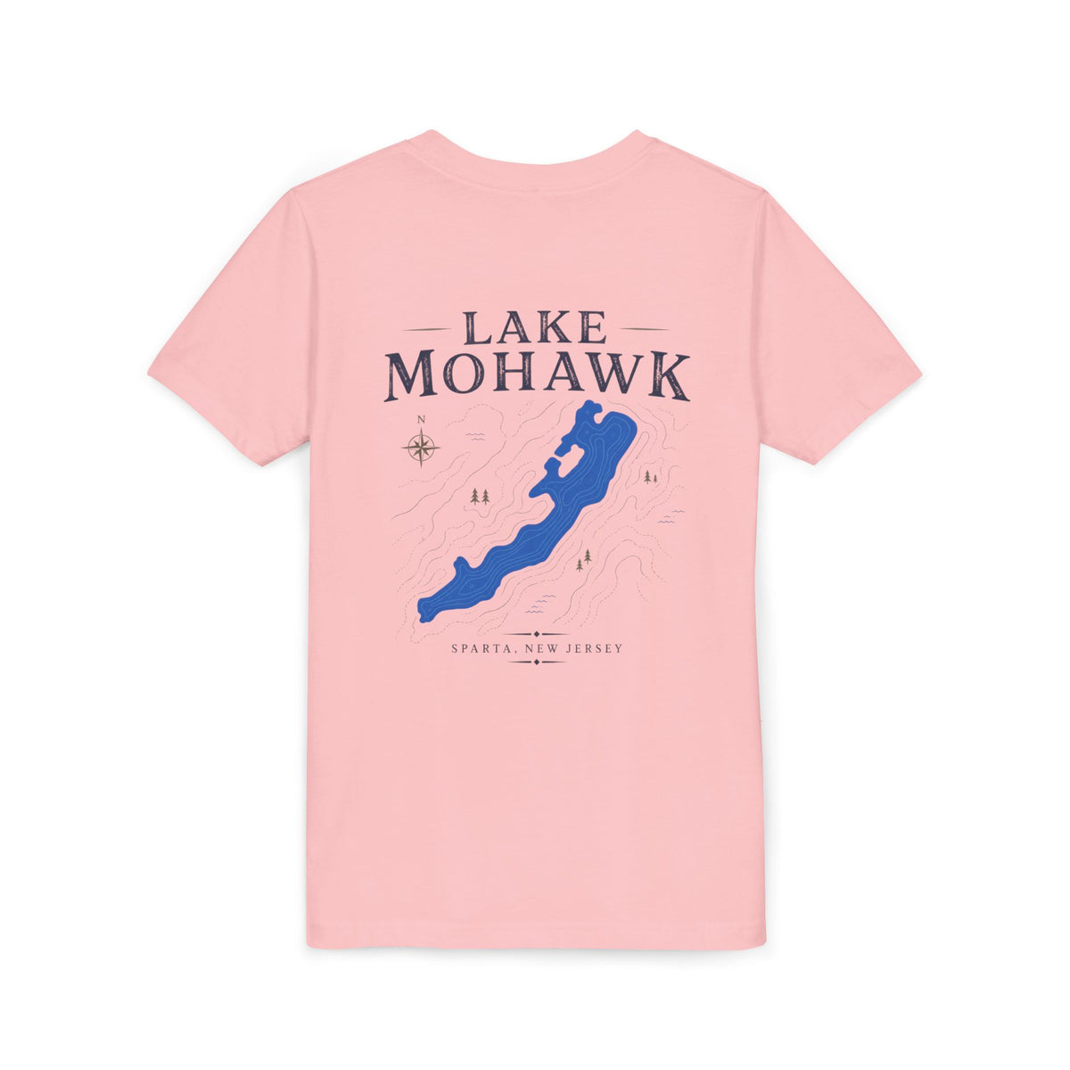Lake Mohawk Lake Map Youth T-Shirt - Shop Lake Mohawk