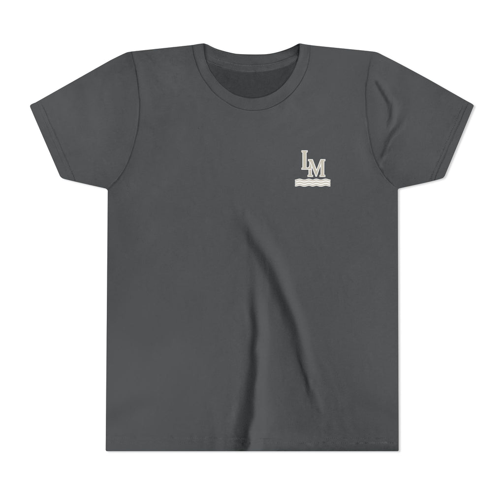 Lake Mohawk Lake Map Youth T-Shirt - Shop Lake Mohawk - S / Asphalt