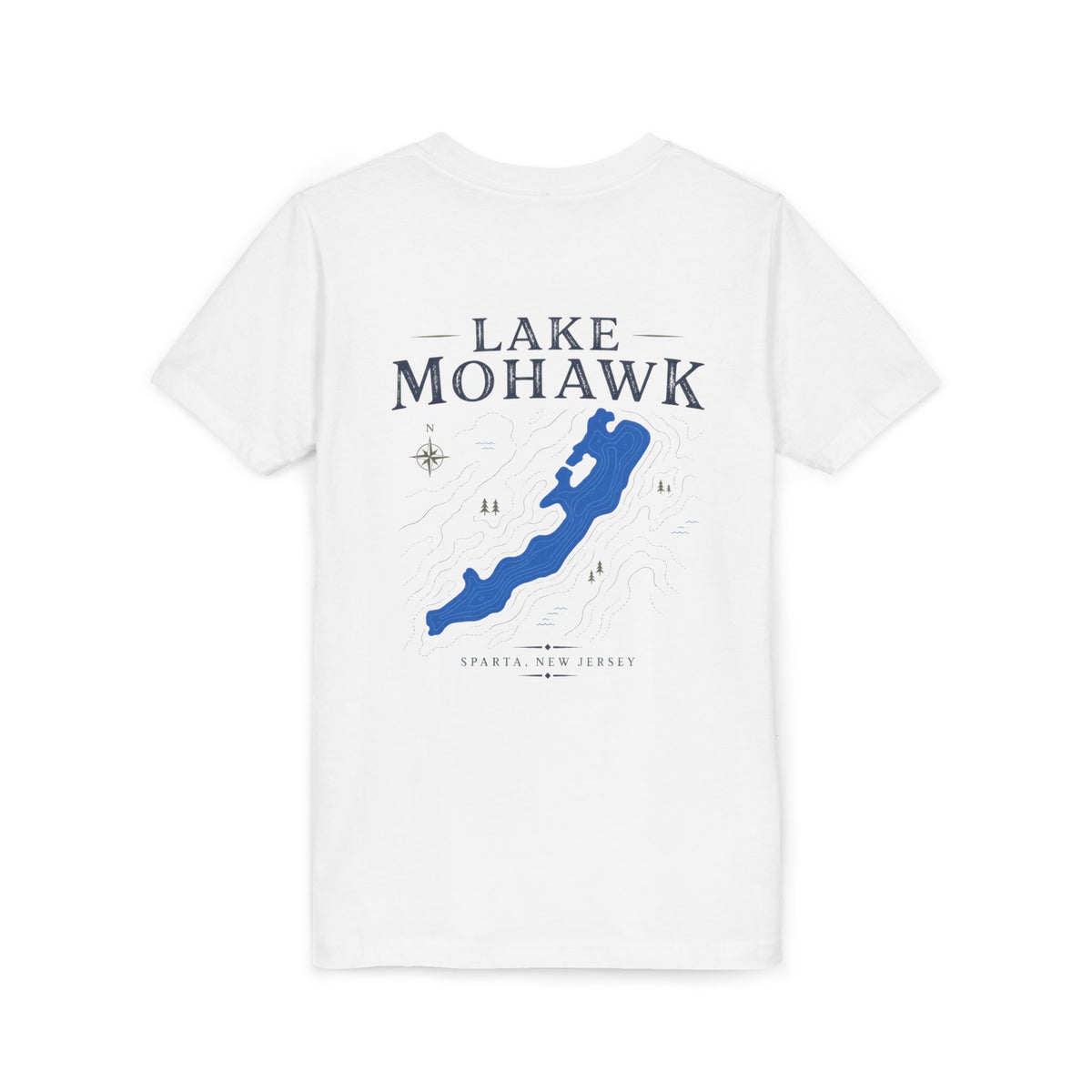 Lake Mohawk Lake Map Youth T-Shirt - Shop Lake Mohawk
