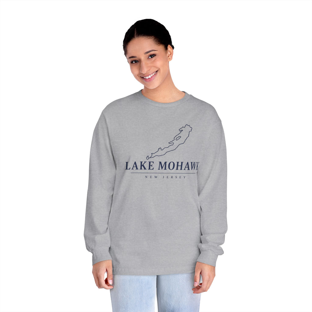 Lake Mohawk Minimal Lake Map Long Sleeve