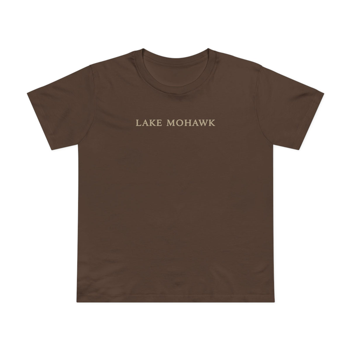 Lake Mohawk Simple Logo Women's Tee - Shop Lake Mohawk - Walnut / XS