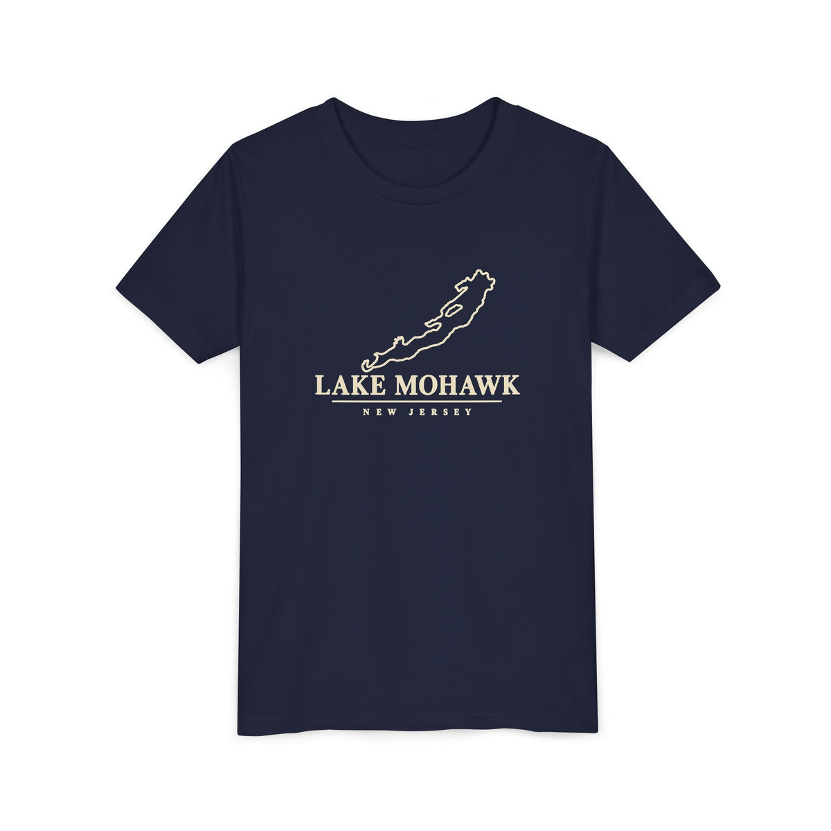 Lake Mohawk Map Youth T-Shirt - Shop Lake Mohawk