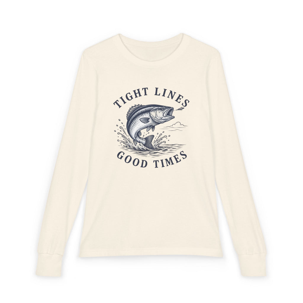 Tight Lines, Good Times Youth Long Sleeve - Shop Lake Mohawk - Natural / S