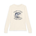 Tight Lines, Good Times Youth Long Sleeve - Shop Lake Mohawk - Natural / S