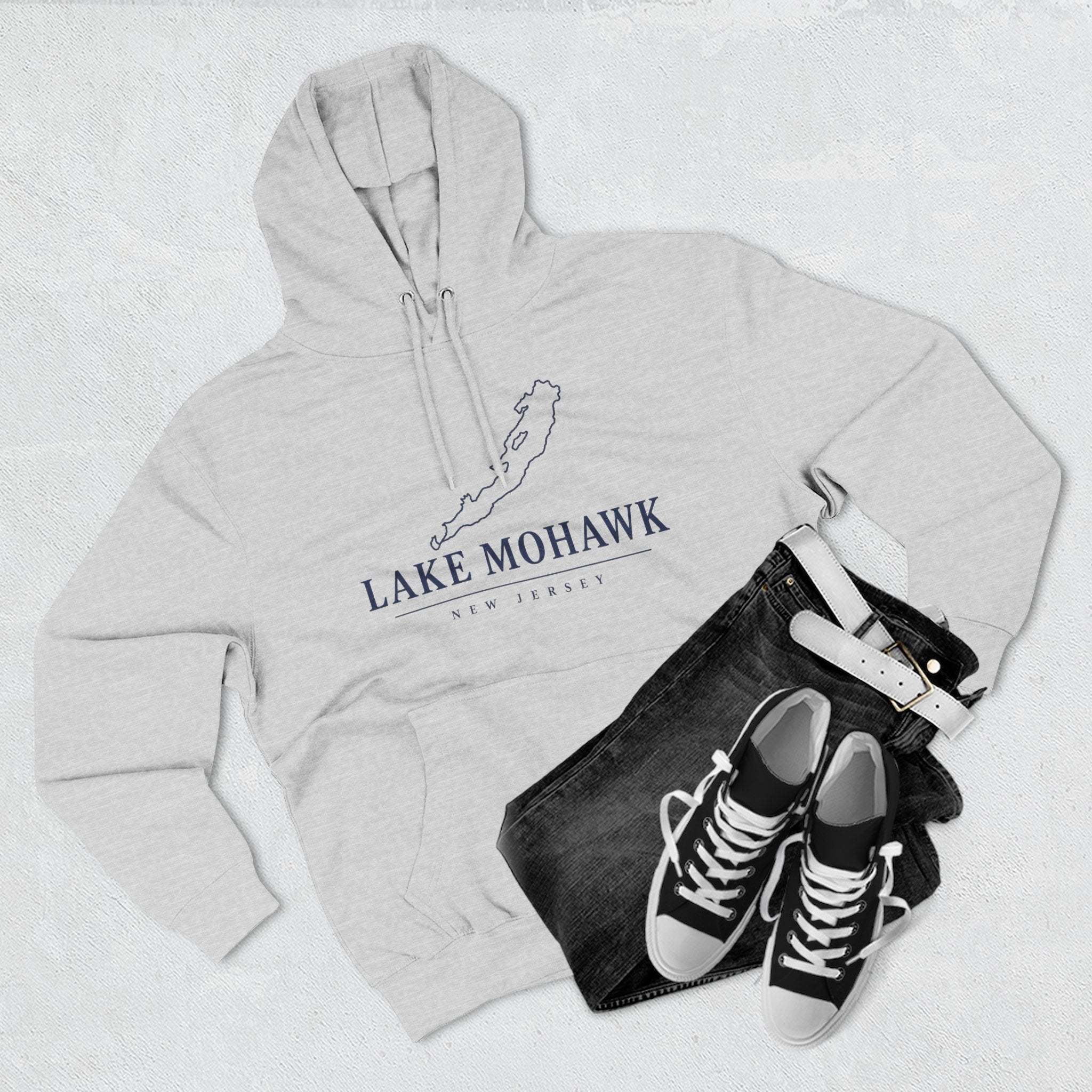 Lake Mohawk Map Hoodie