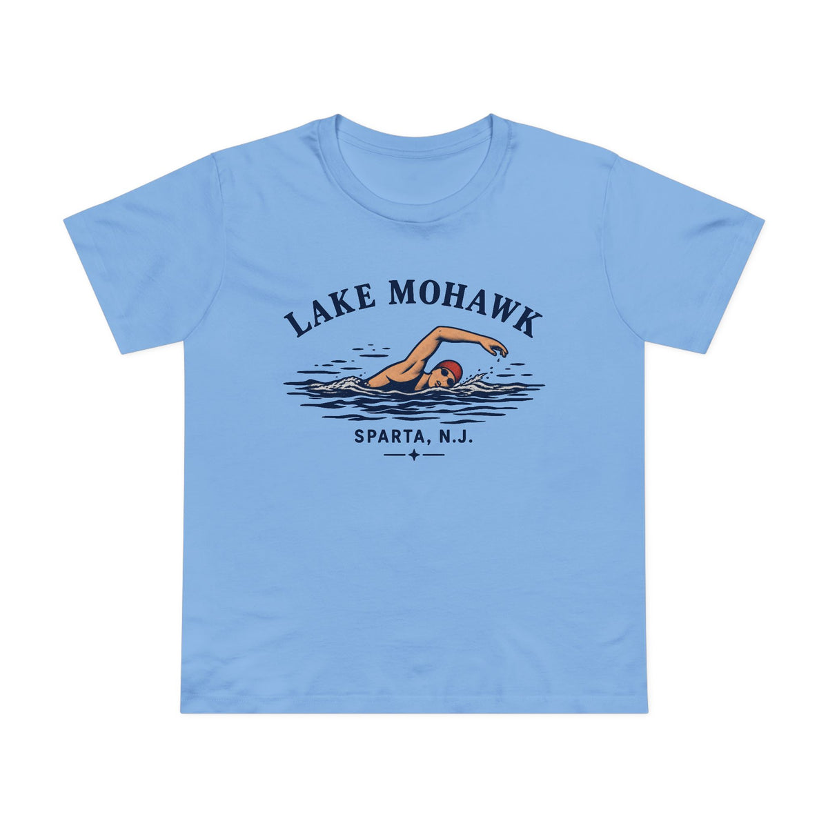 Lake Mohawk Swim Women's T-Shirt - Shop Lake Mohawk - Carolina Blue / XS