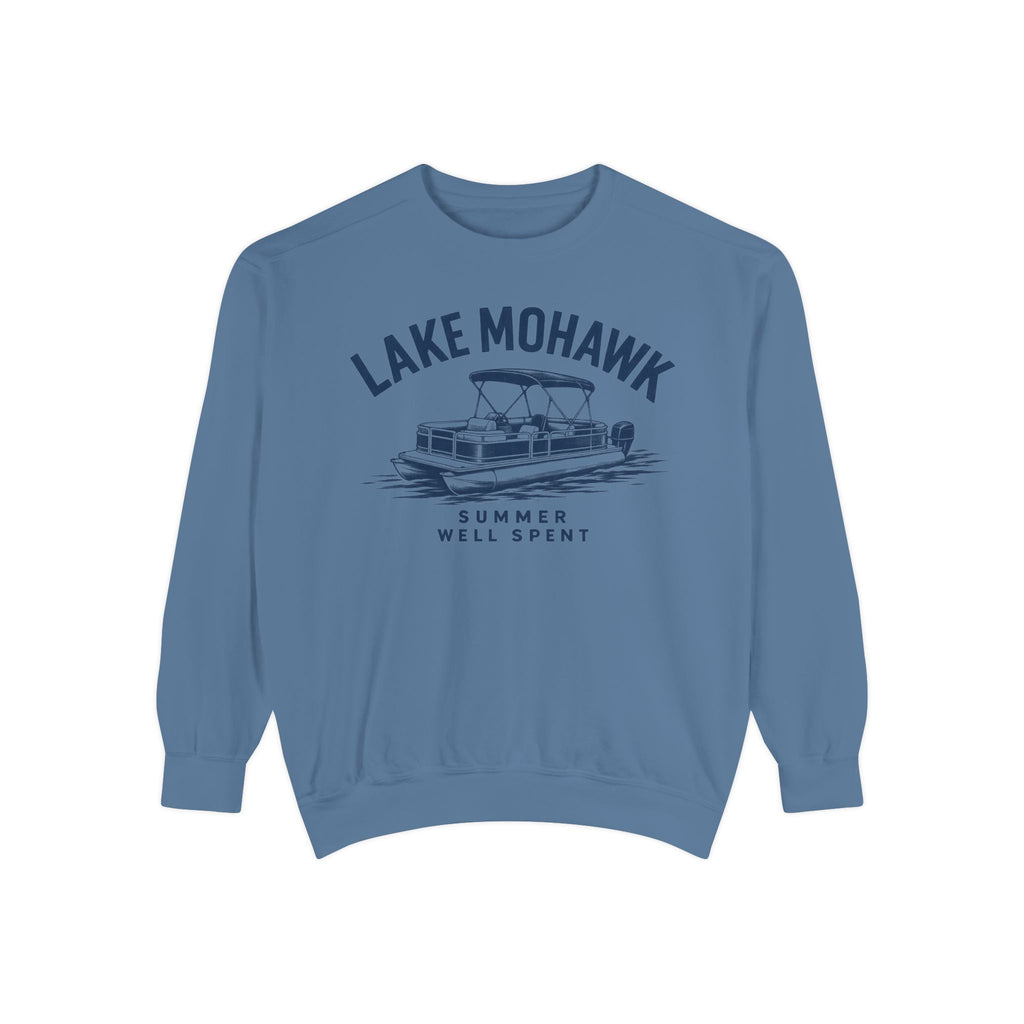 Lake Mohawk Pontoon Crewneck - Shop Lake Mohawk - Blue Jean / S