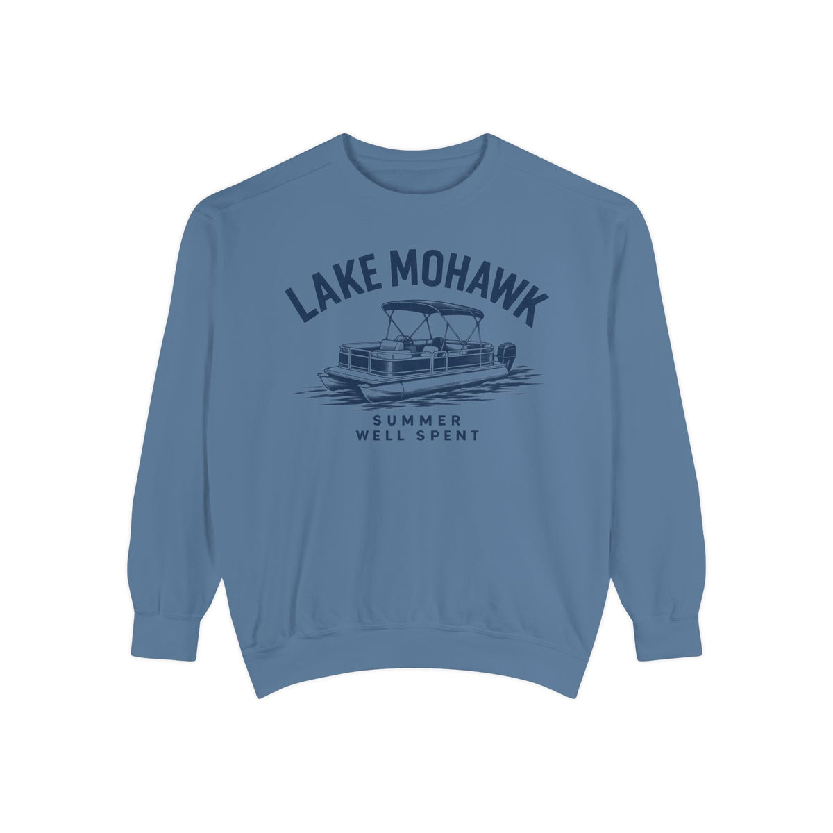 Lake Mohawk Pontoon Crewneck - Shop Lake Mohawk - Blue Jean / S