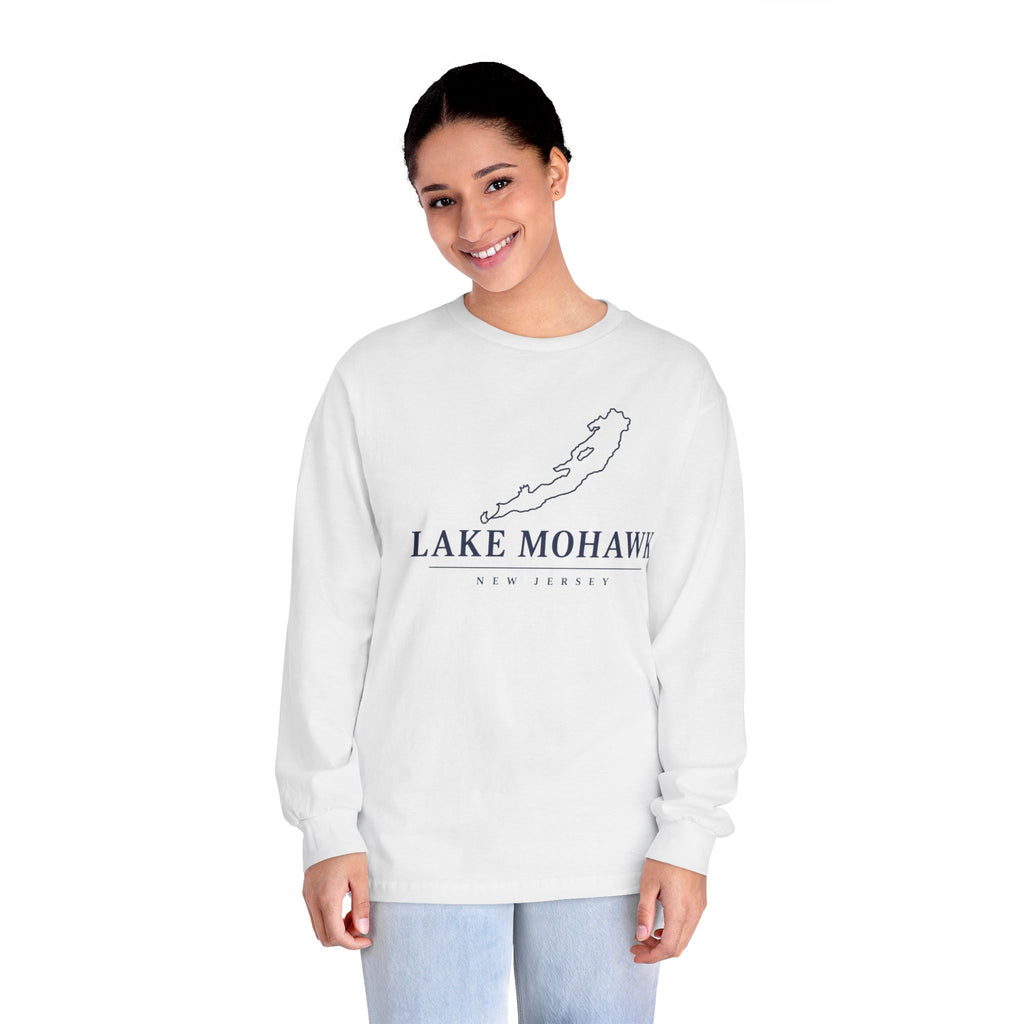 Lake Mohawk Minimal Lake Map Long Sleeve