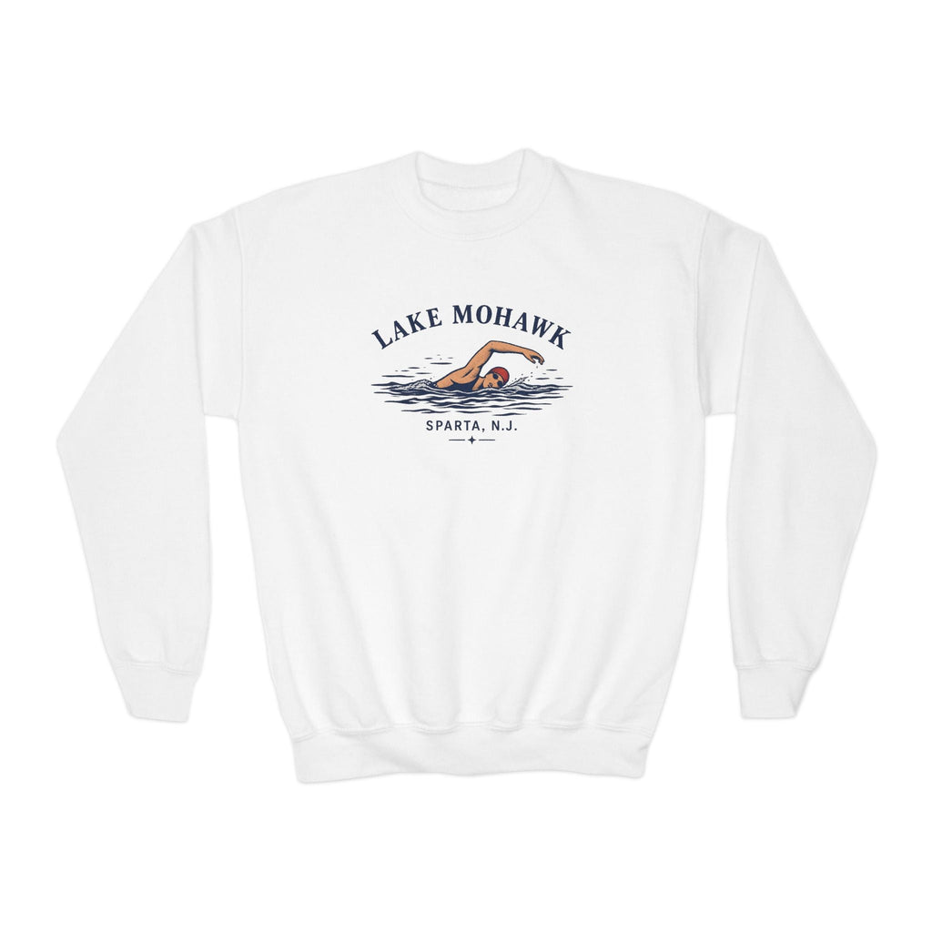 Lake Mohawk Retro Youth Crewneck - Shop Lake Mohawk - White / XS