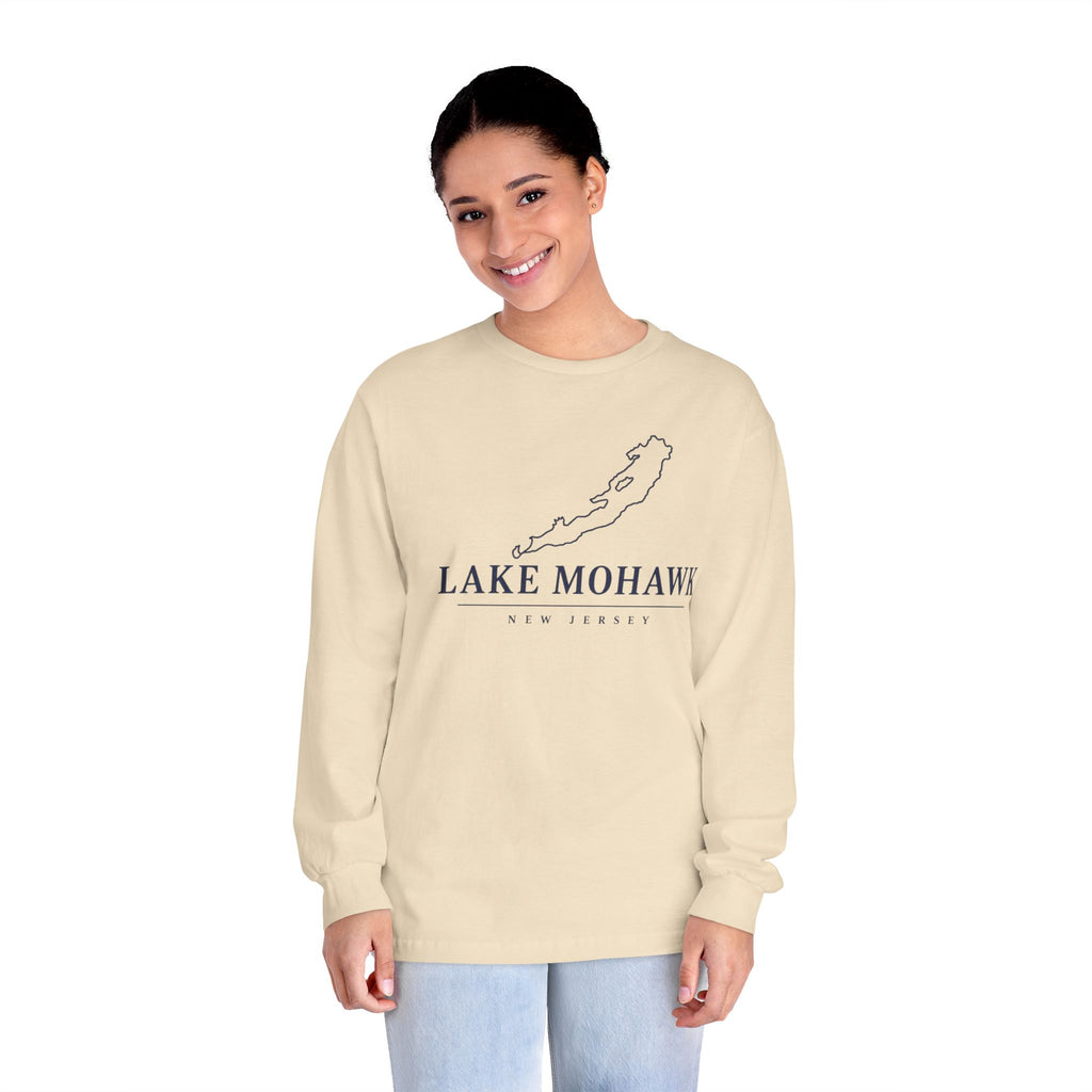 Lake Mohawk Minimal Lake Map Long Sleeve