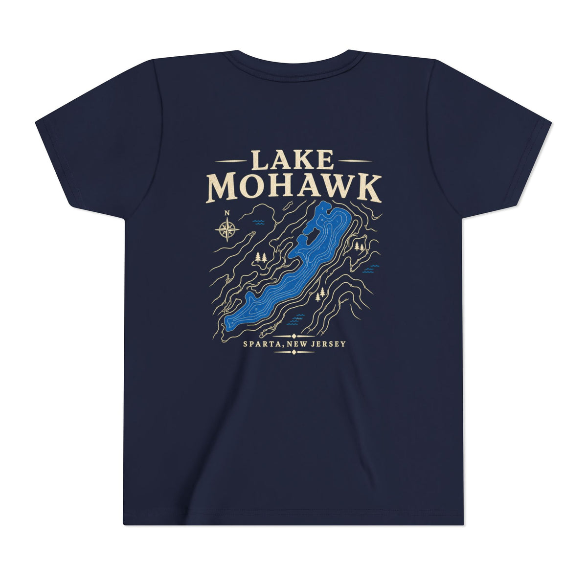 Lake Mohawk Lake Map Youth T-Shirt - Shop Lake Mohawk