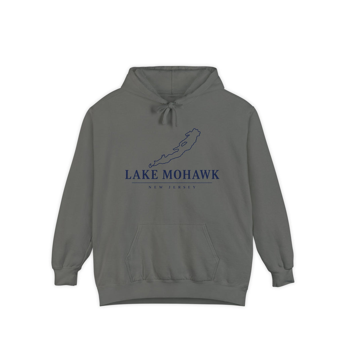 Lake Mohawk Lake Map Hoodie - Shop Lake Mohawk - Grey / S