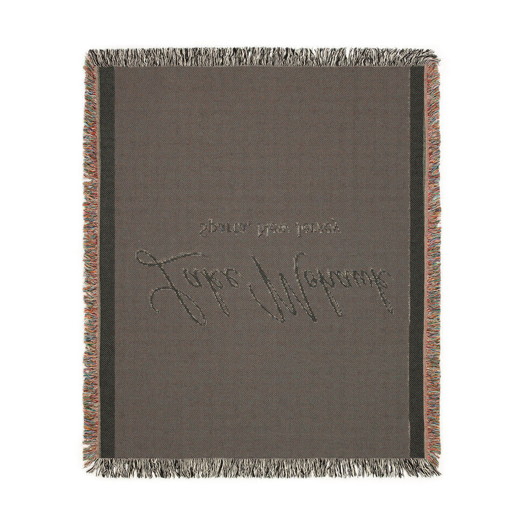 Custom Script Woven Blanket