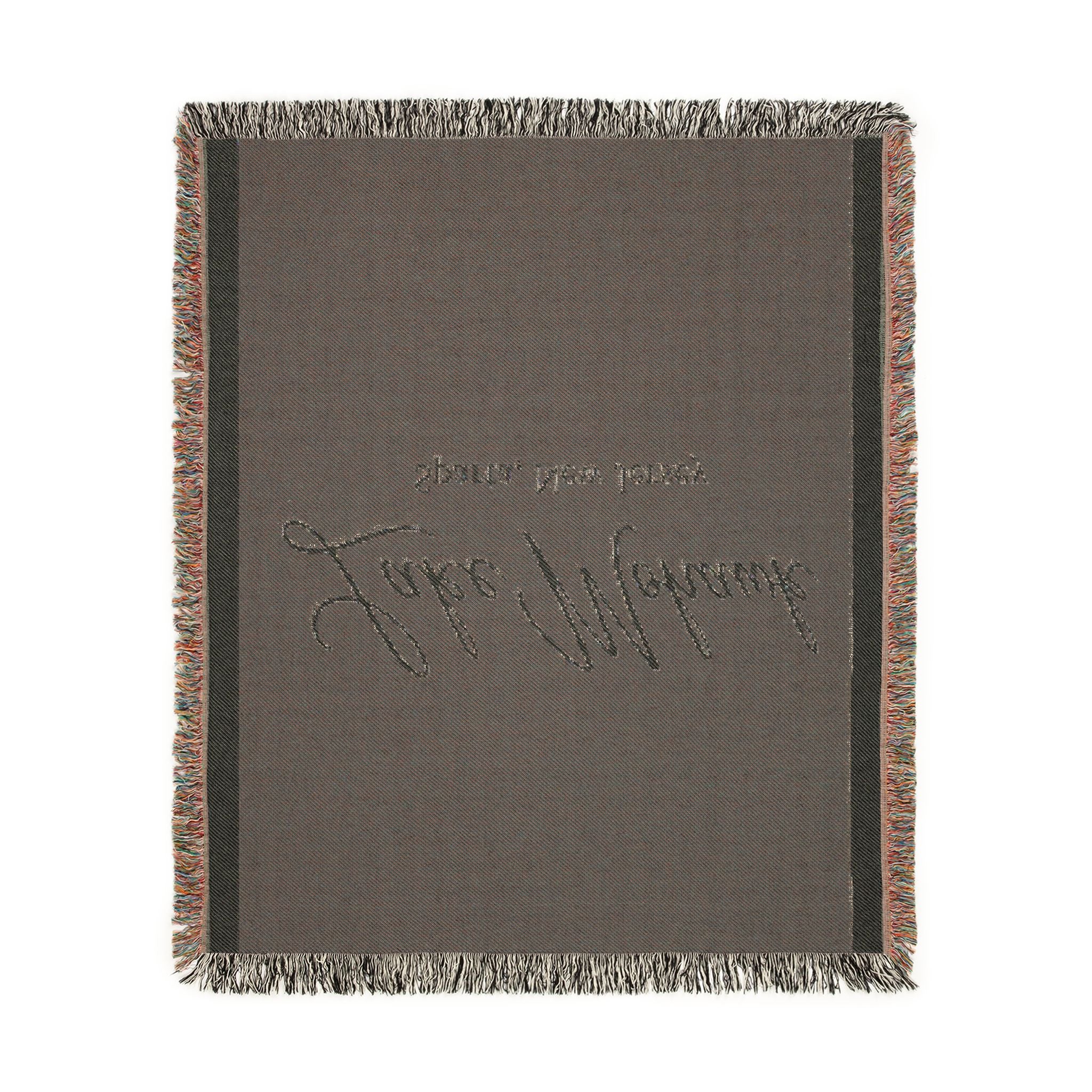 Custom Script Woven Blanket