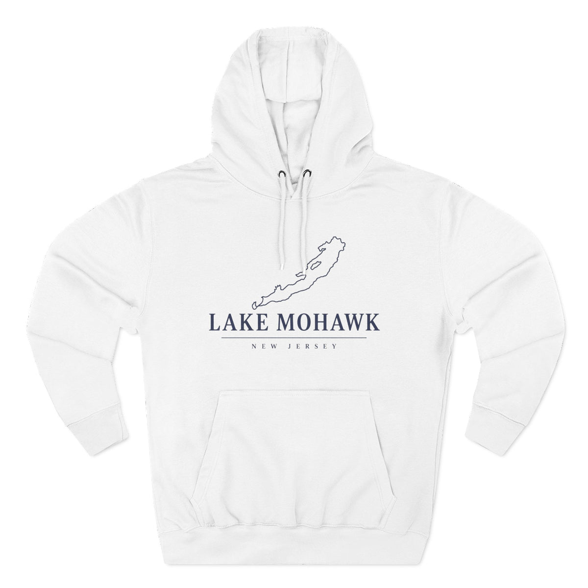 Lake Mohawk Map Hoodie - Shop Lake Mohawk - XS / White