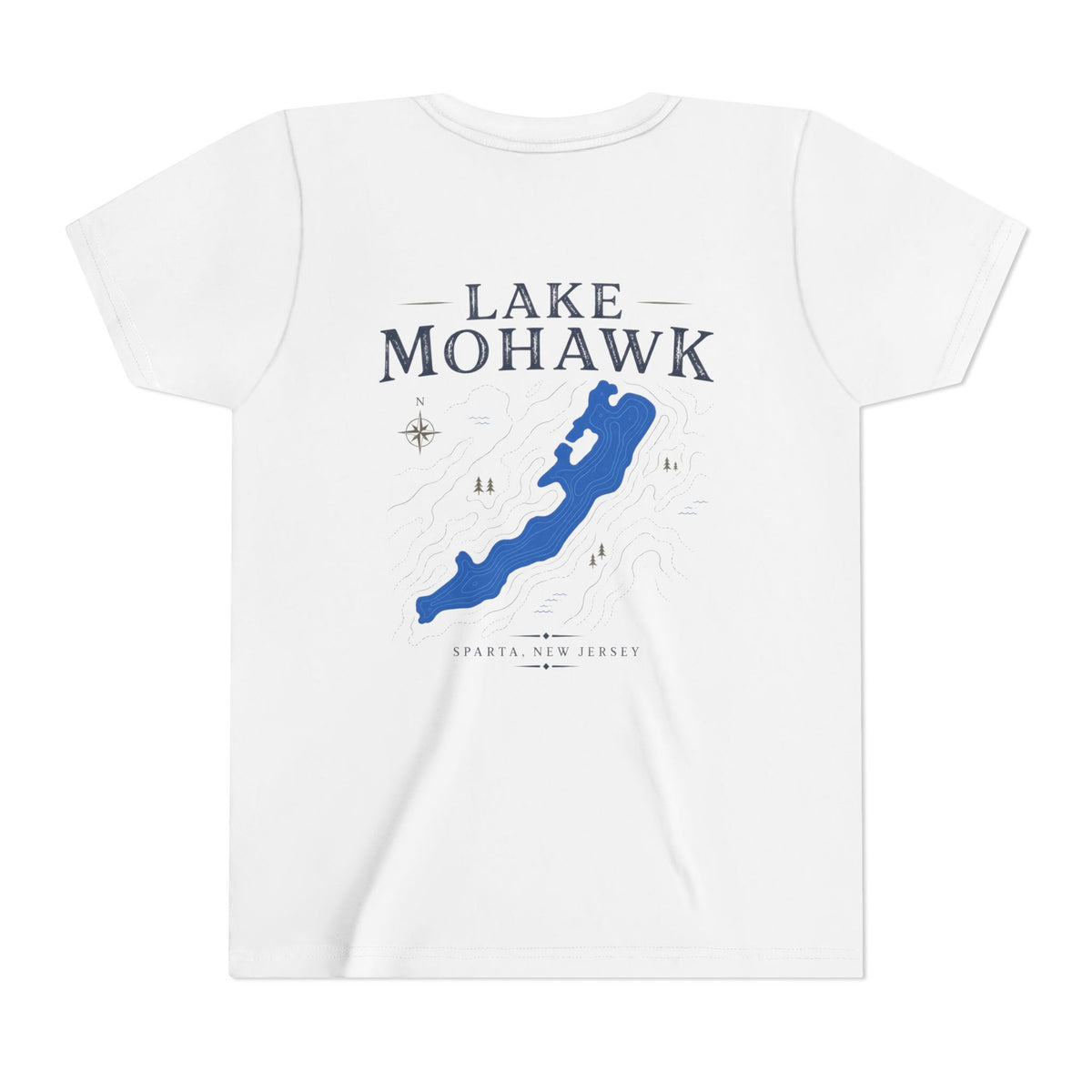 Lake Mohawk Lake Map Youth T-Shirt - Shop Lake Mohawk