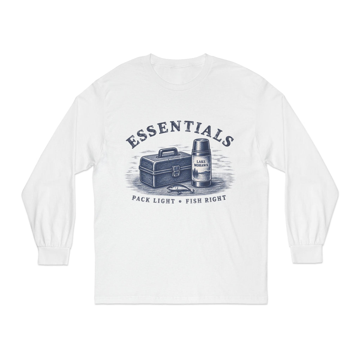 Fishing Essentials Long Sleeve - Shop Lake Mohawk - White / S