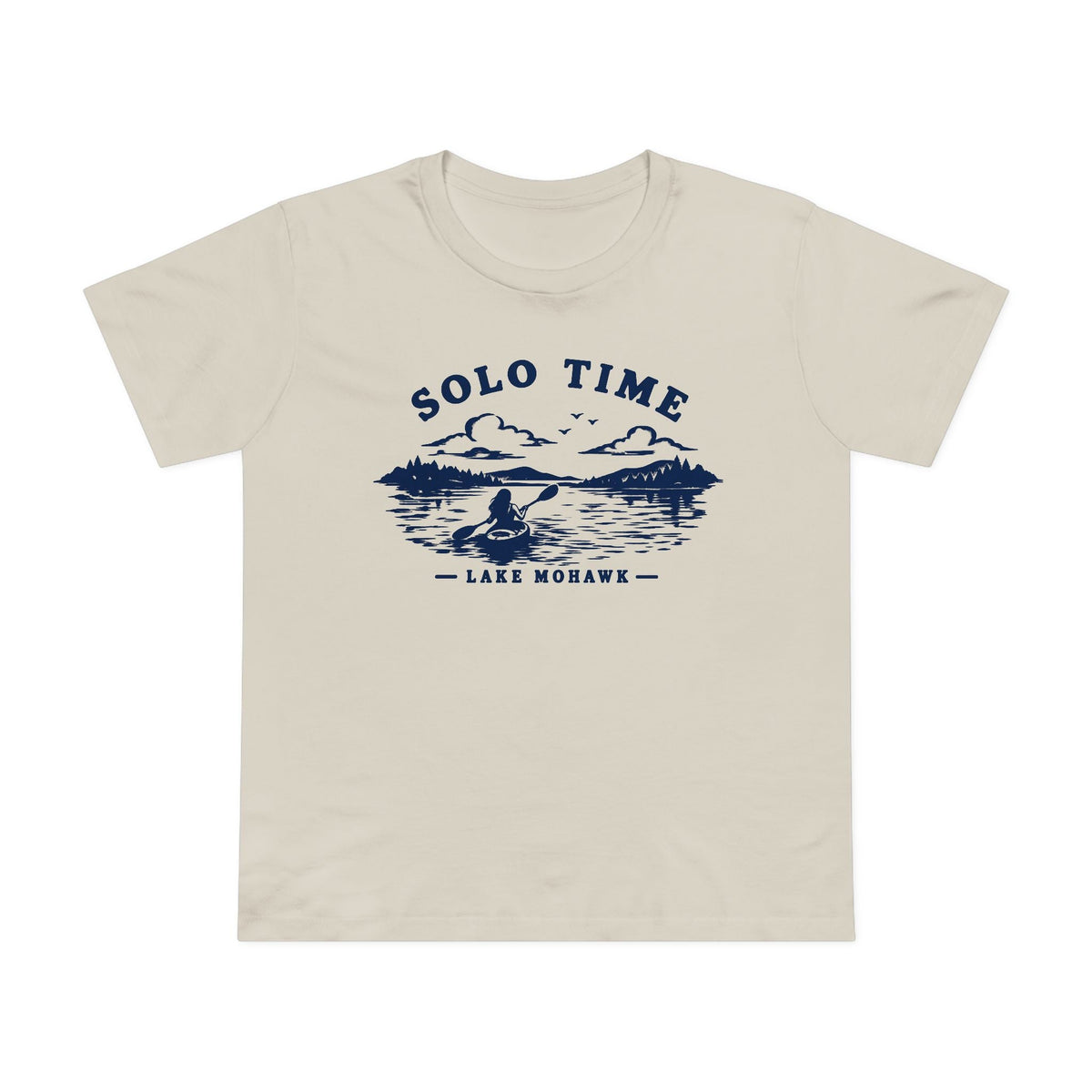 Solo Time Lake Tee — Women’s Kayaking Graphic T-Shirt - Shop Lake Mohawk - XS / Bone