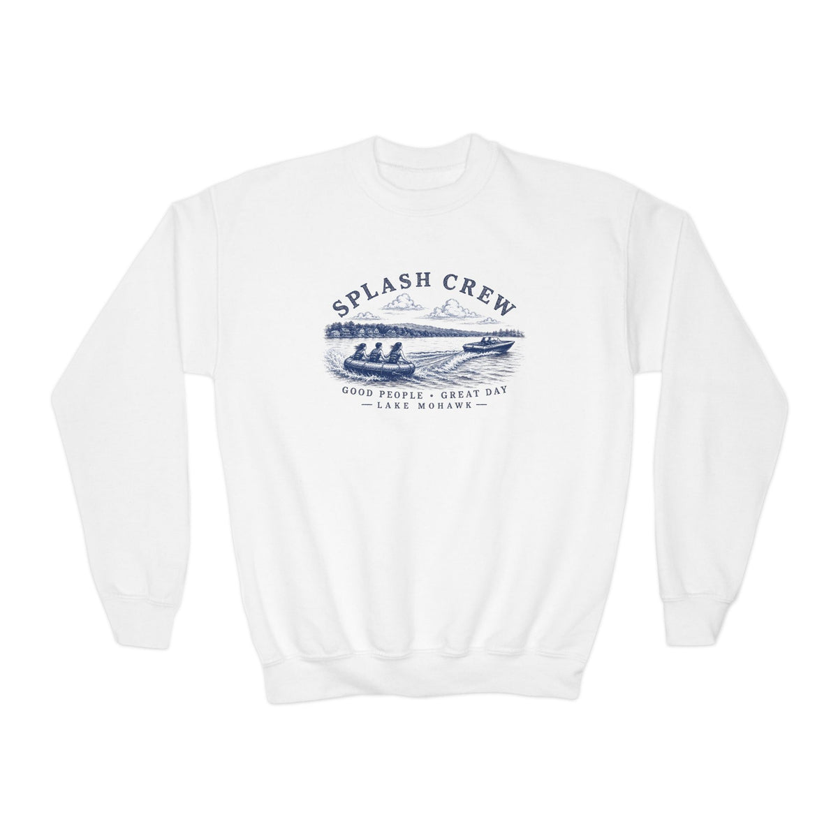 Youth Crewneck - Shop Lake Mohawk - White / XS