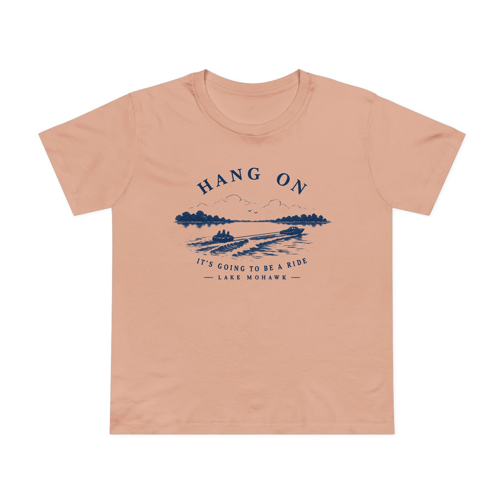 Hang On Lake Woman T-Shirt - Shop Lake Mohawk - Pale Pink / XS
