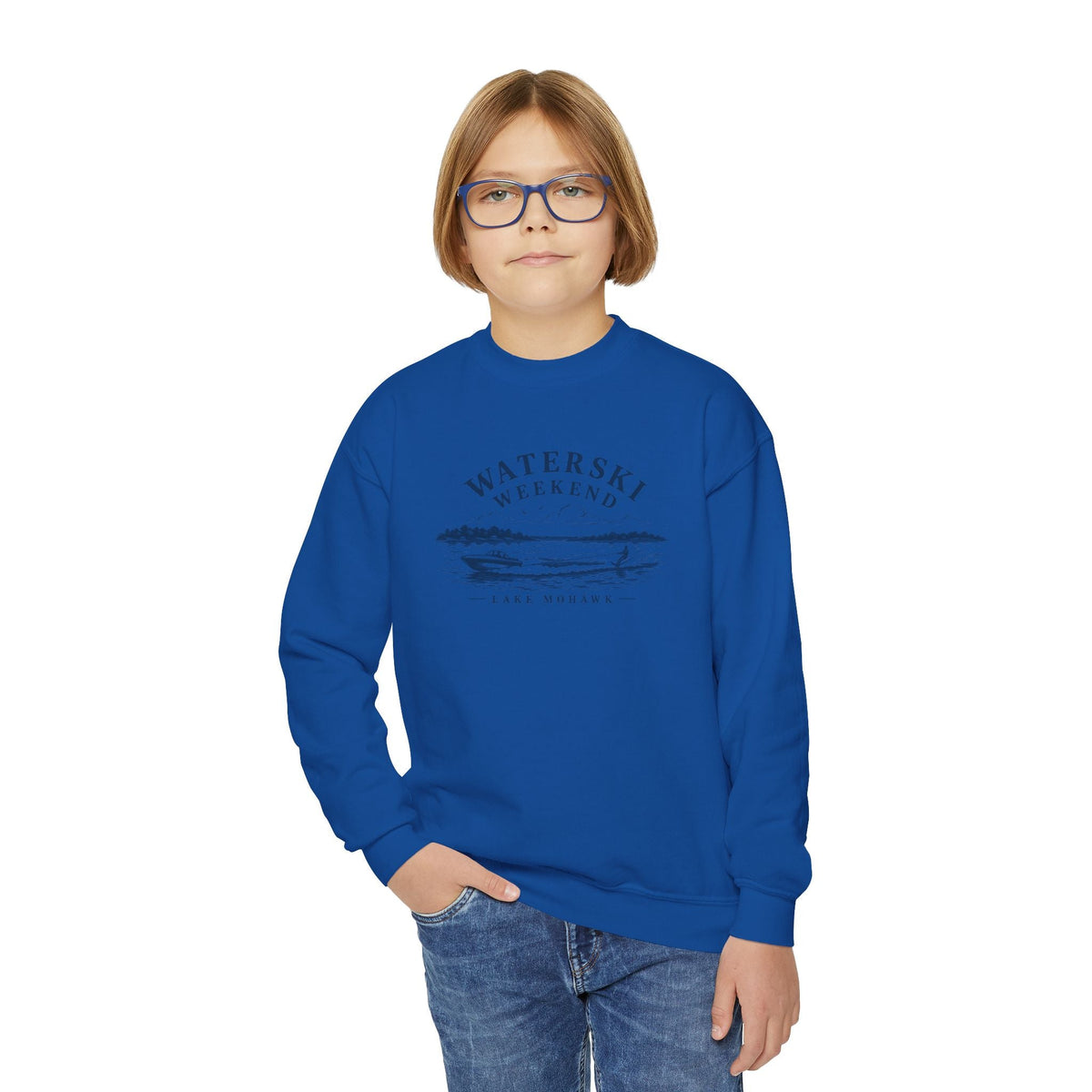 Youth Waterski Weekend Crewneck - Shop Lake Mohawk