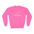 Lake Mohawk Map Youth Crewneck - Shop Lake Mohawk - Safety Pink / XS