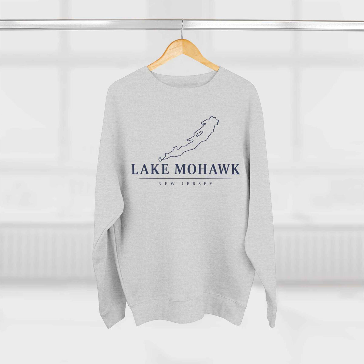 Lake Mohawk Lake Map Crewneck