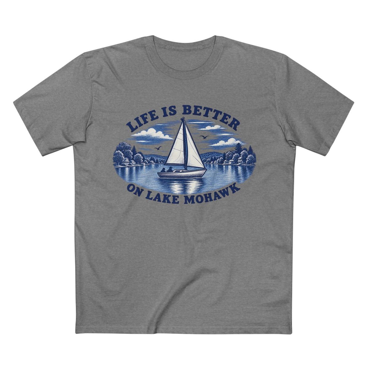 Lake Mohawk Sailboat T-Shirt - Shop Lake Mohawk - S / Athletic Heather