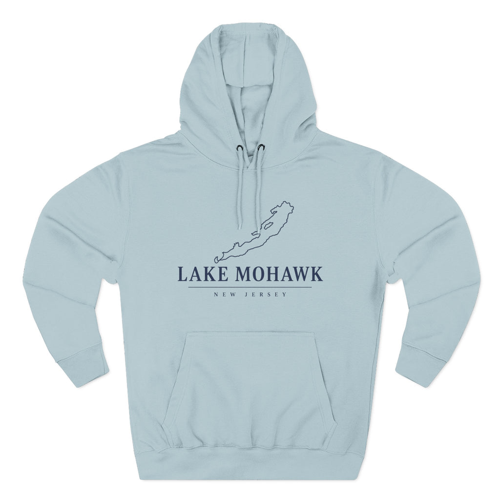 Lake Mohawk Map Hoodie - Shop Lake Mohawk - XS / Blue Mist