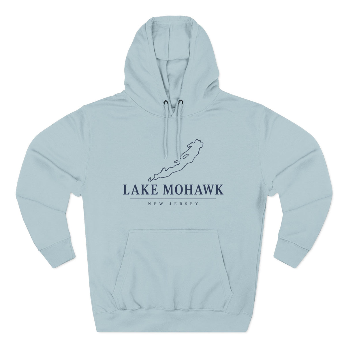 Lake Mohawk Map Hoodie - Shop Lake Mohawk - XS / Blue Mist